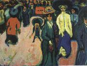 Ernst Ludwig Kirchner Street, Dresden oil on canvas